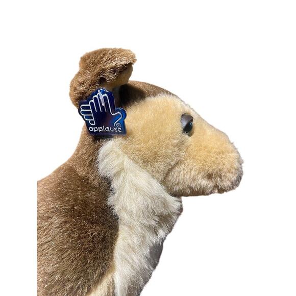 Vintage 1985 Applause German Shepherd Puppy Dog Plush 12” Realistic Plush - Picture 7 of 7